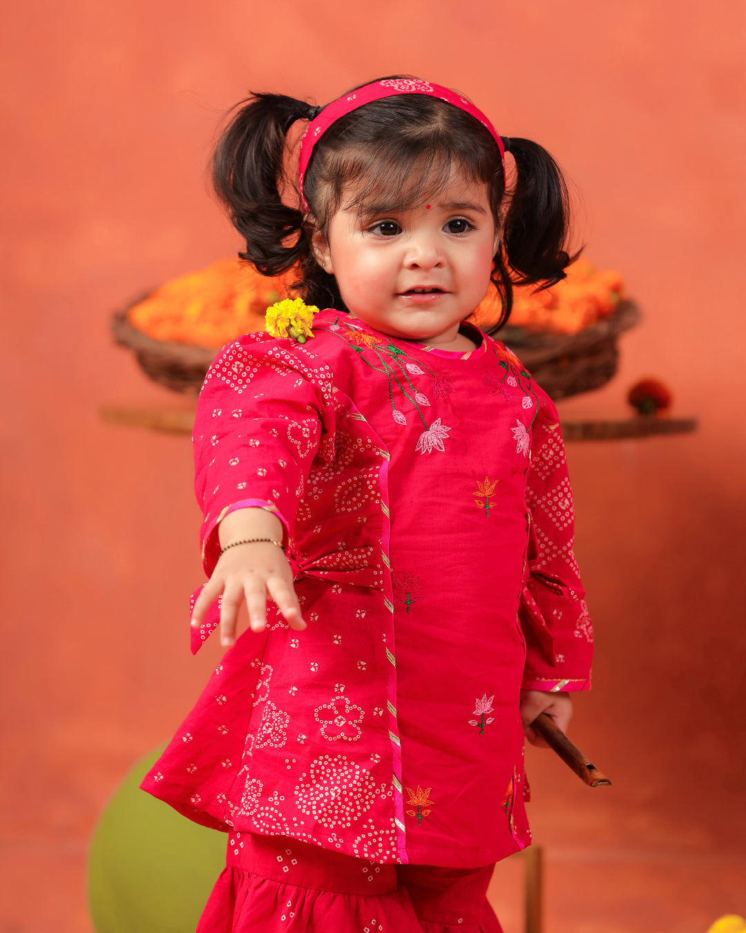 Radha Rani Kurta Sharara Set-Rani Pink