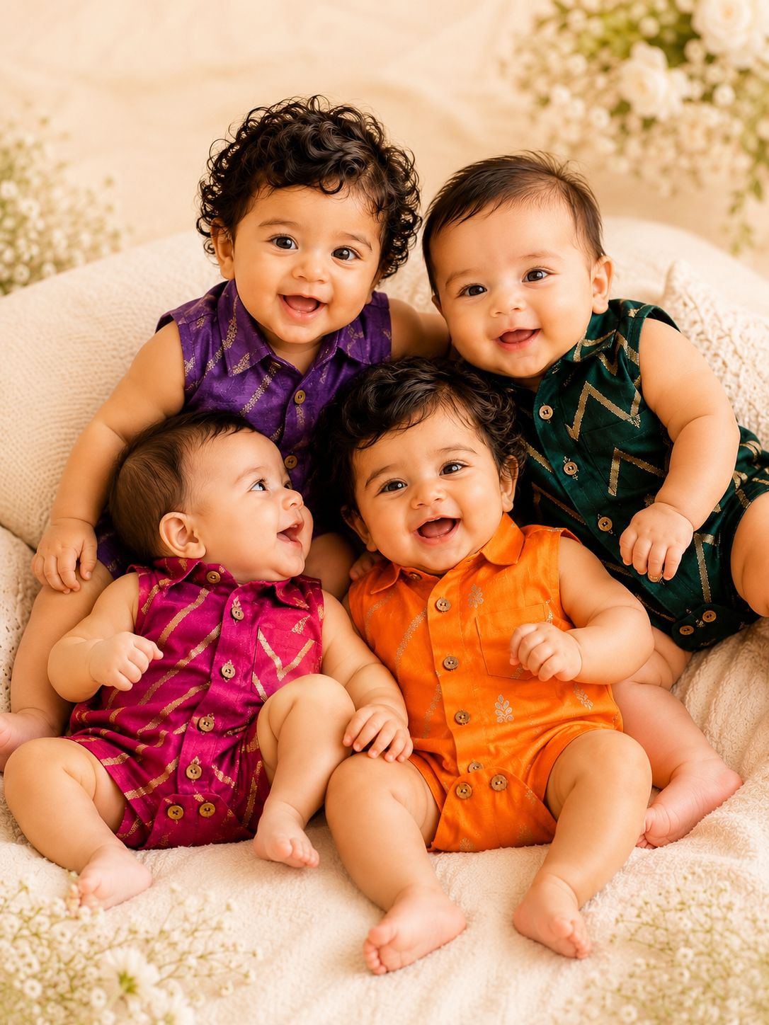 Baby Rajkumar Romper - Purple