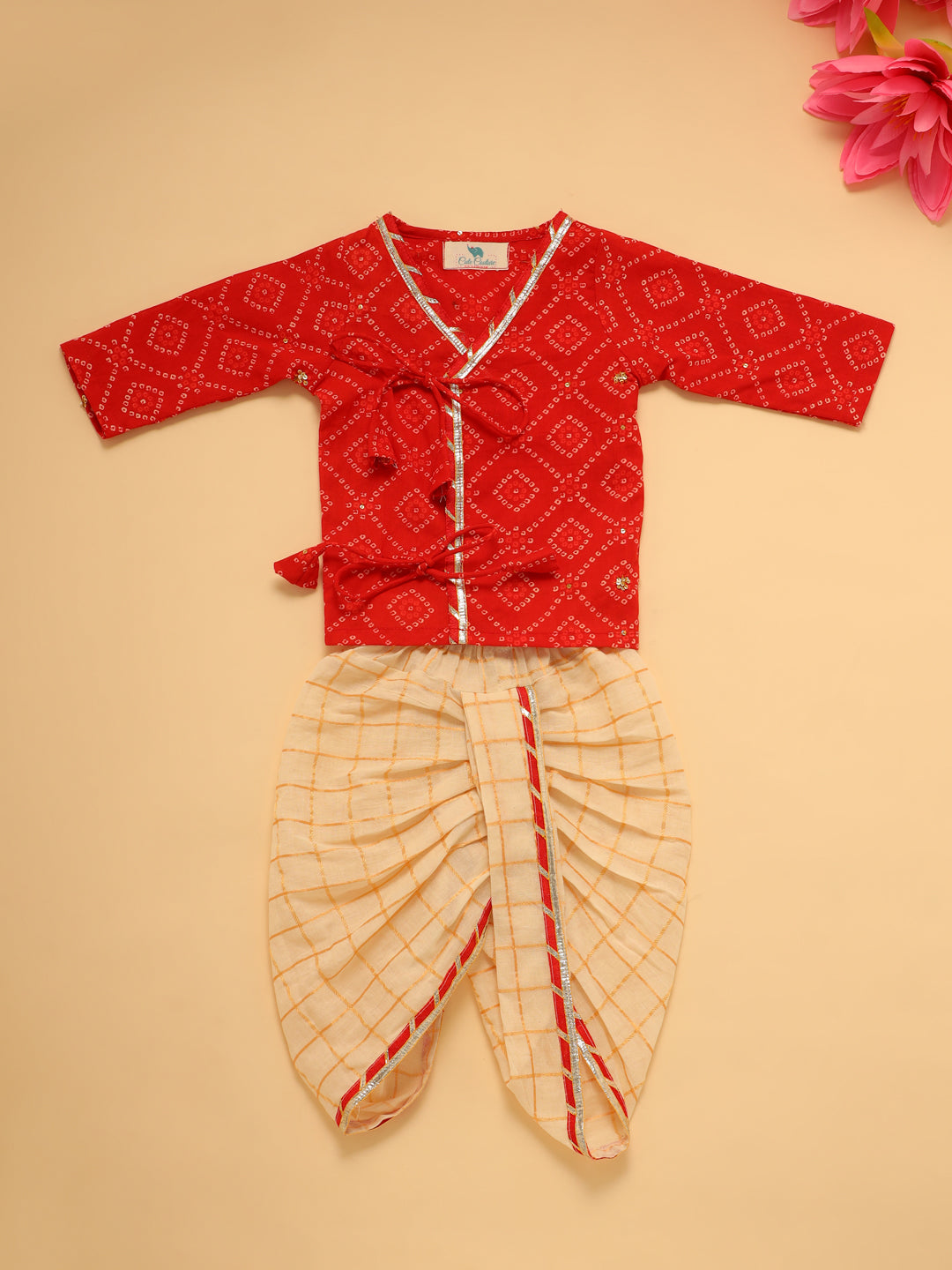 Baby Boy Bhandej Jamna Set - Red