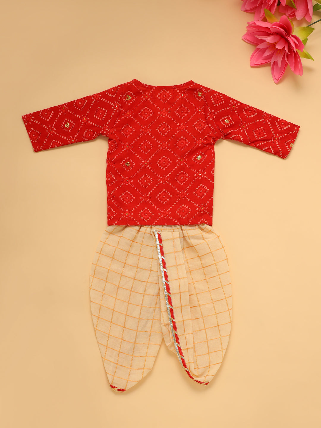 Baby Boy Bhandej Jamna Set - Red