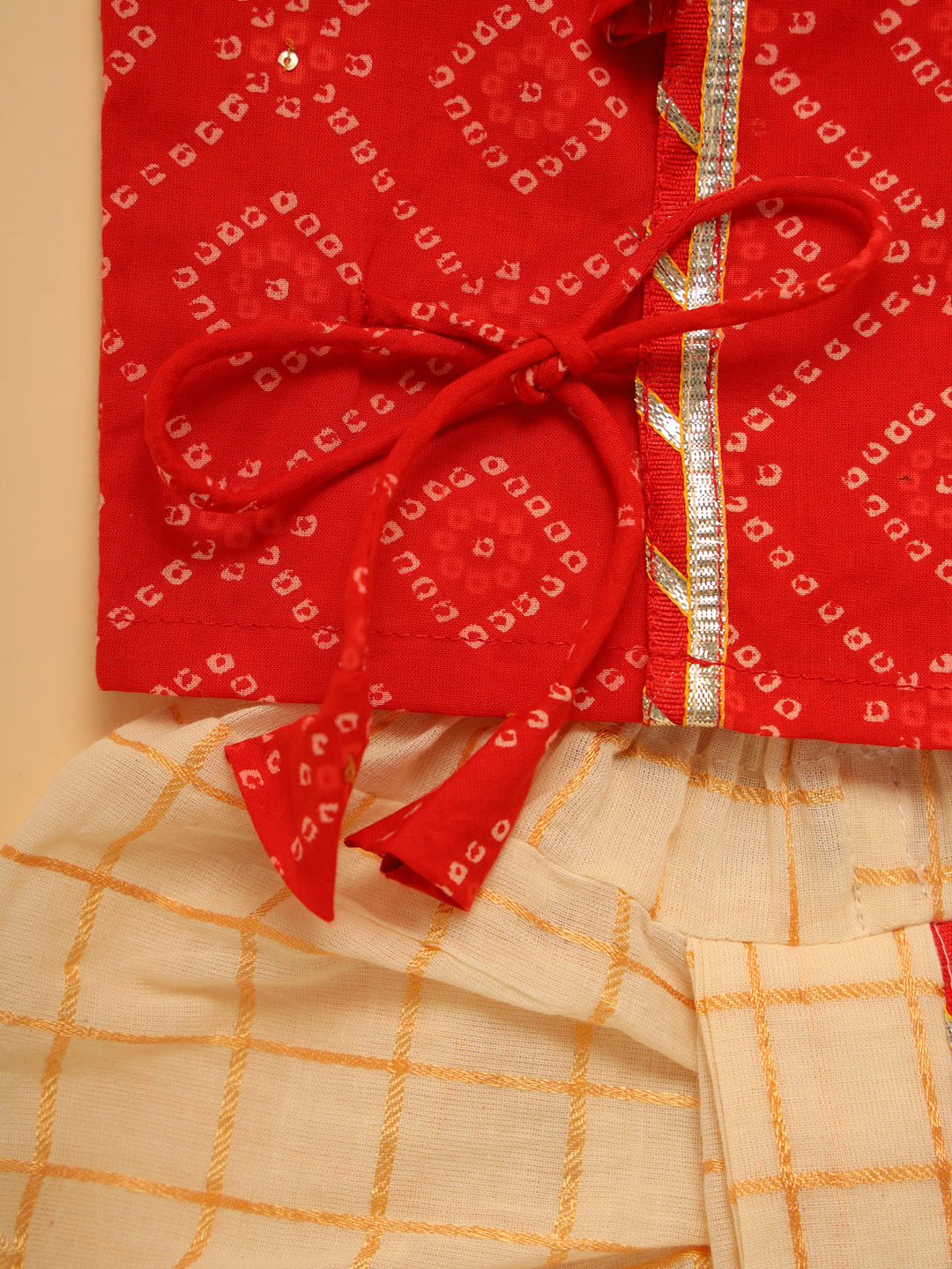 Baby Boy Bhandej Jamna Set - Red