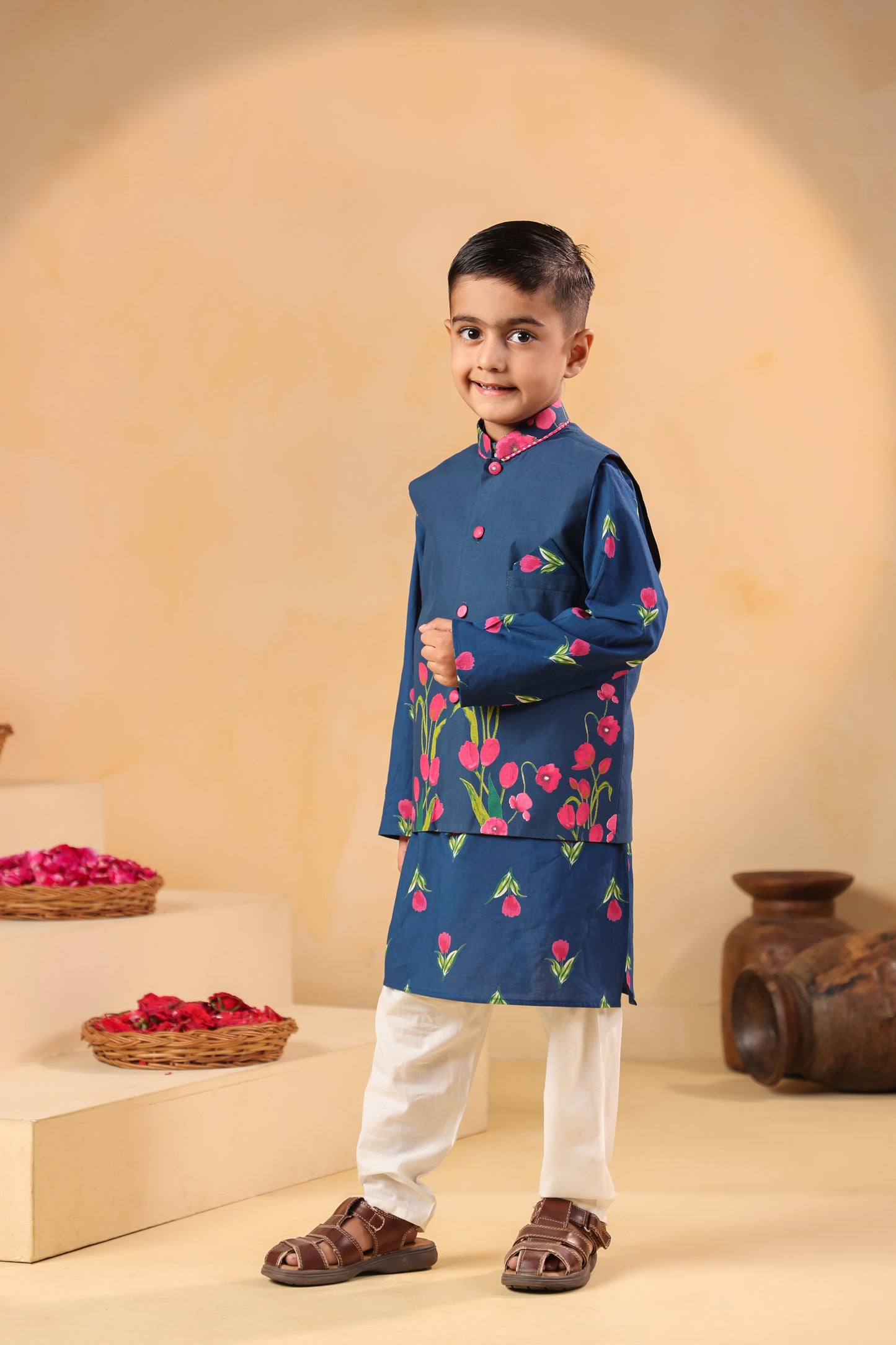 Boy Genda Phool Bundy Set -Teal Blue