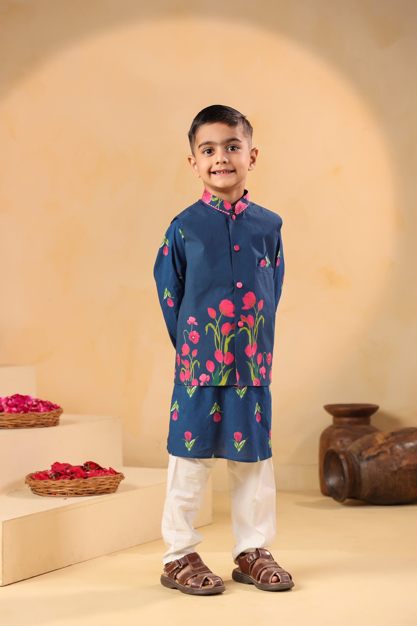Boy Genda Phool Bundy Set -Teal Blue