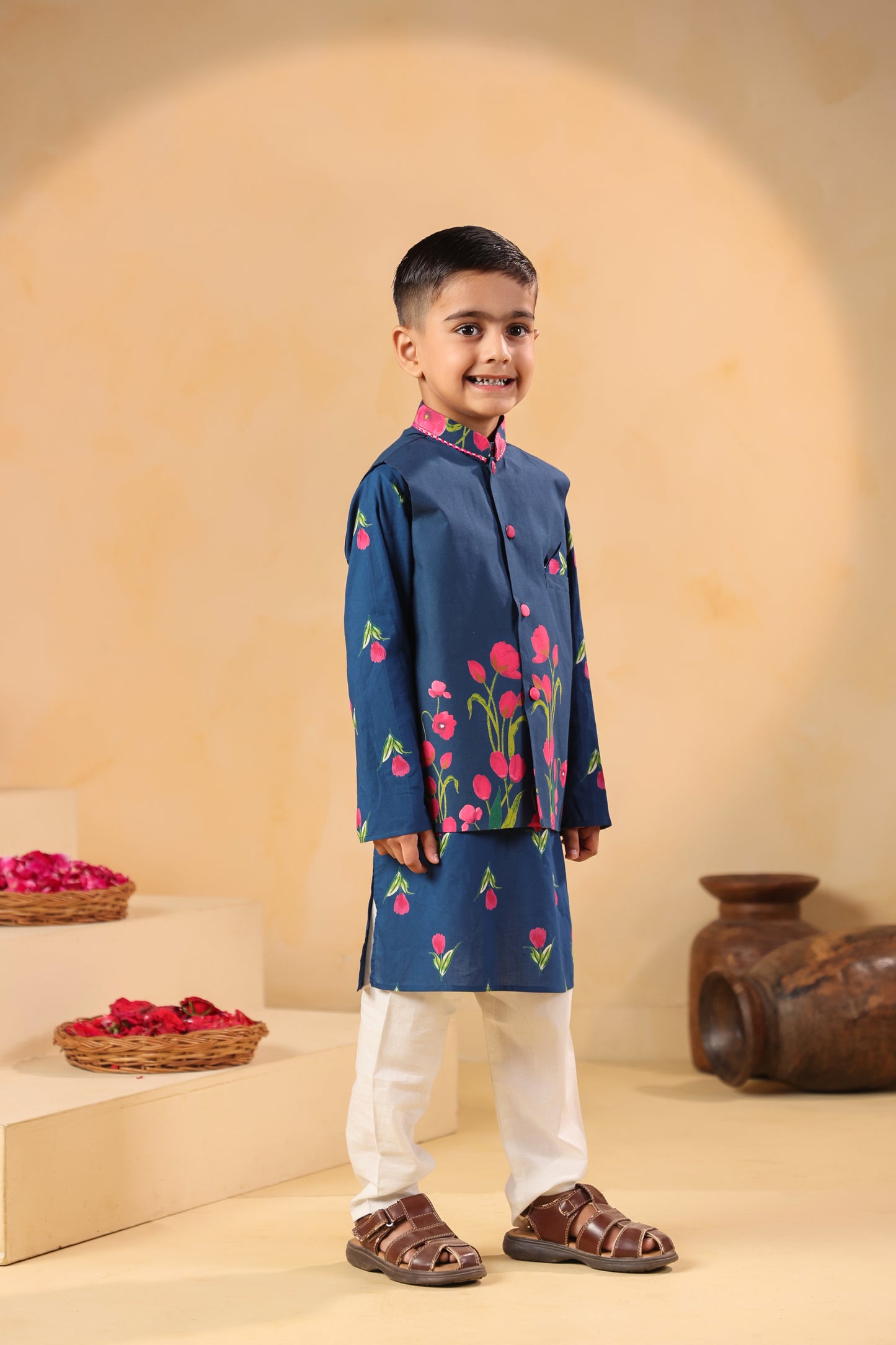 Boy Genda Phool Bundy Set -Teal Blue