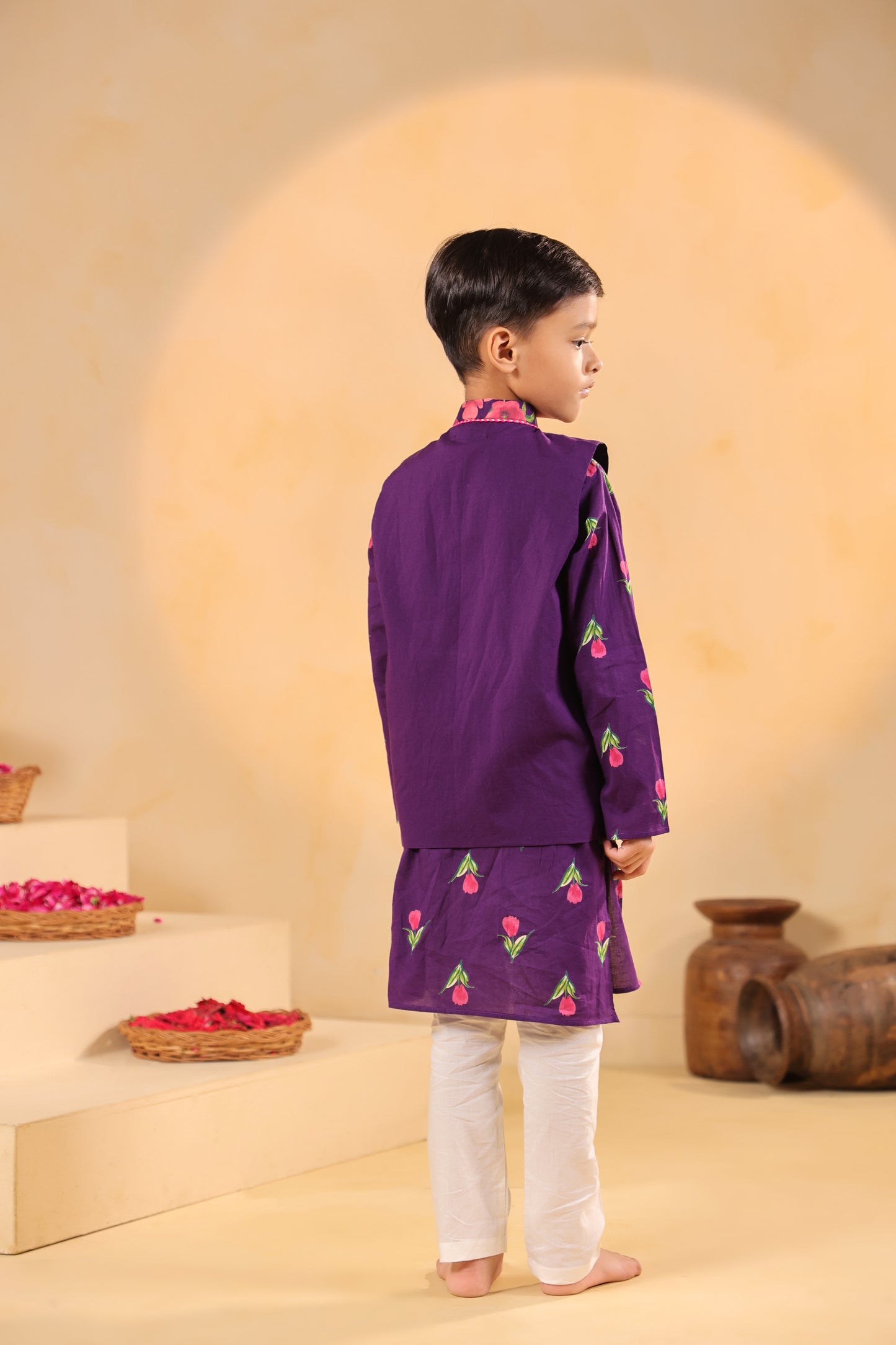 Boy Genda Phool Bundy Set -Purple