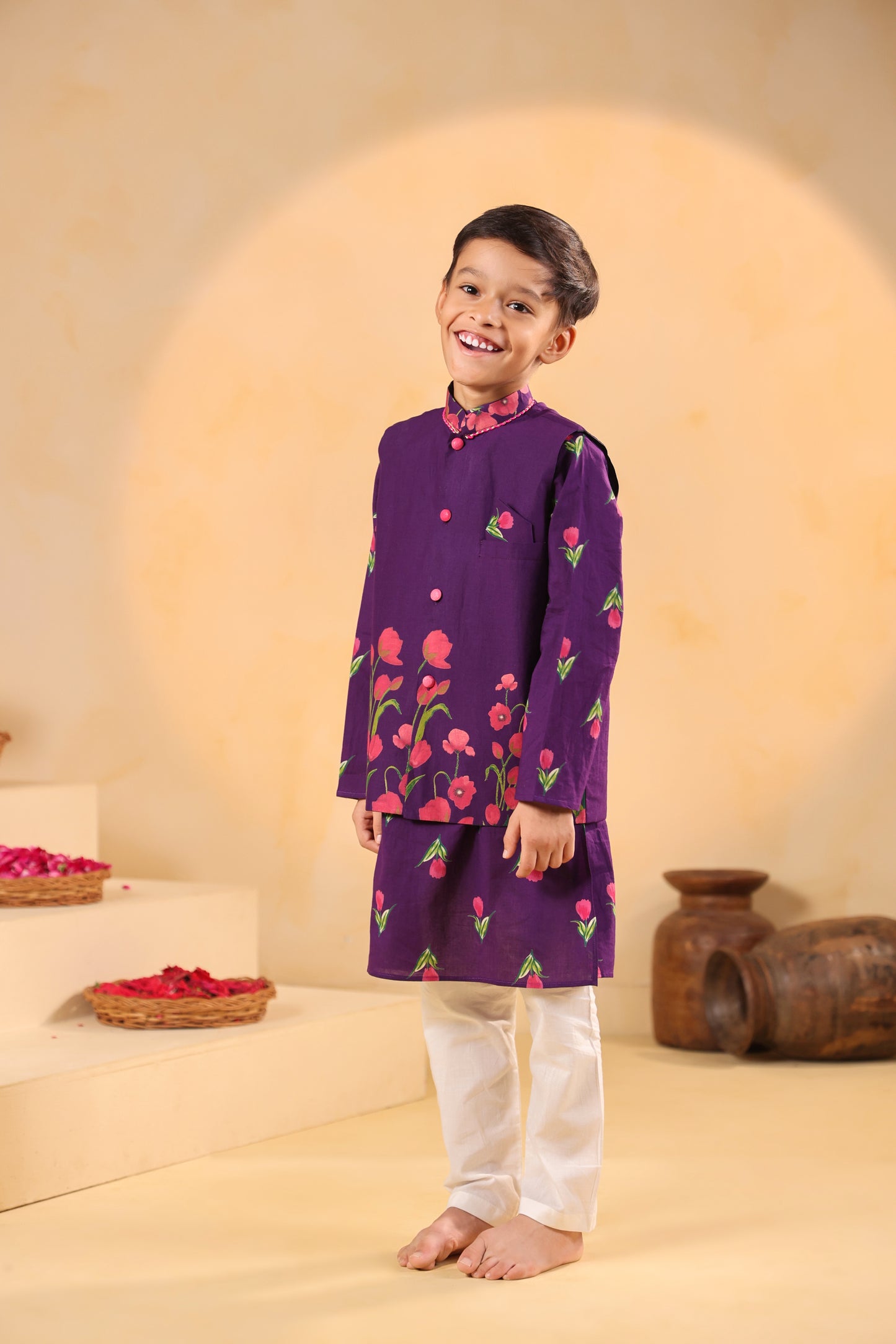 Boy Genda Phool Bundy Set -Purple