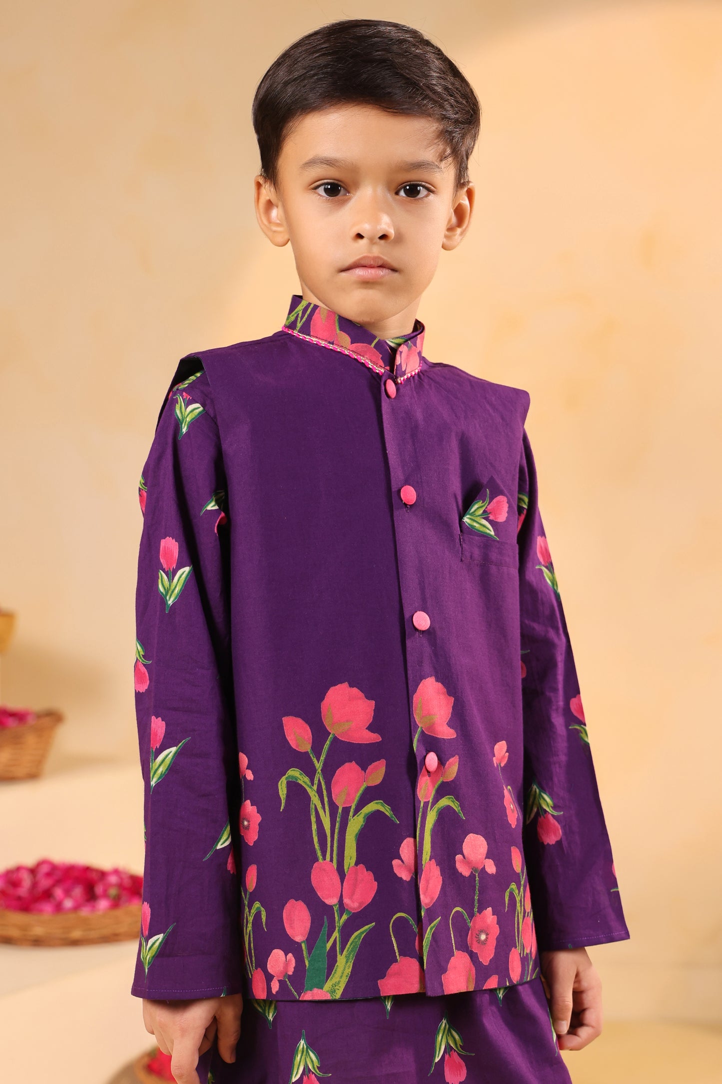 Boy Genda Phool Bundy Set -Purple