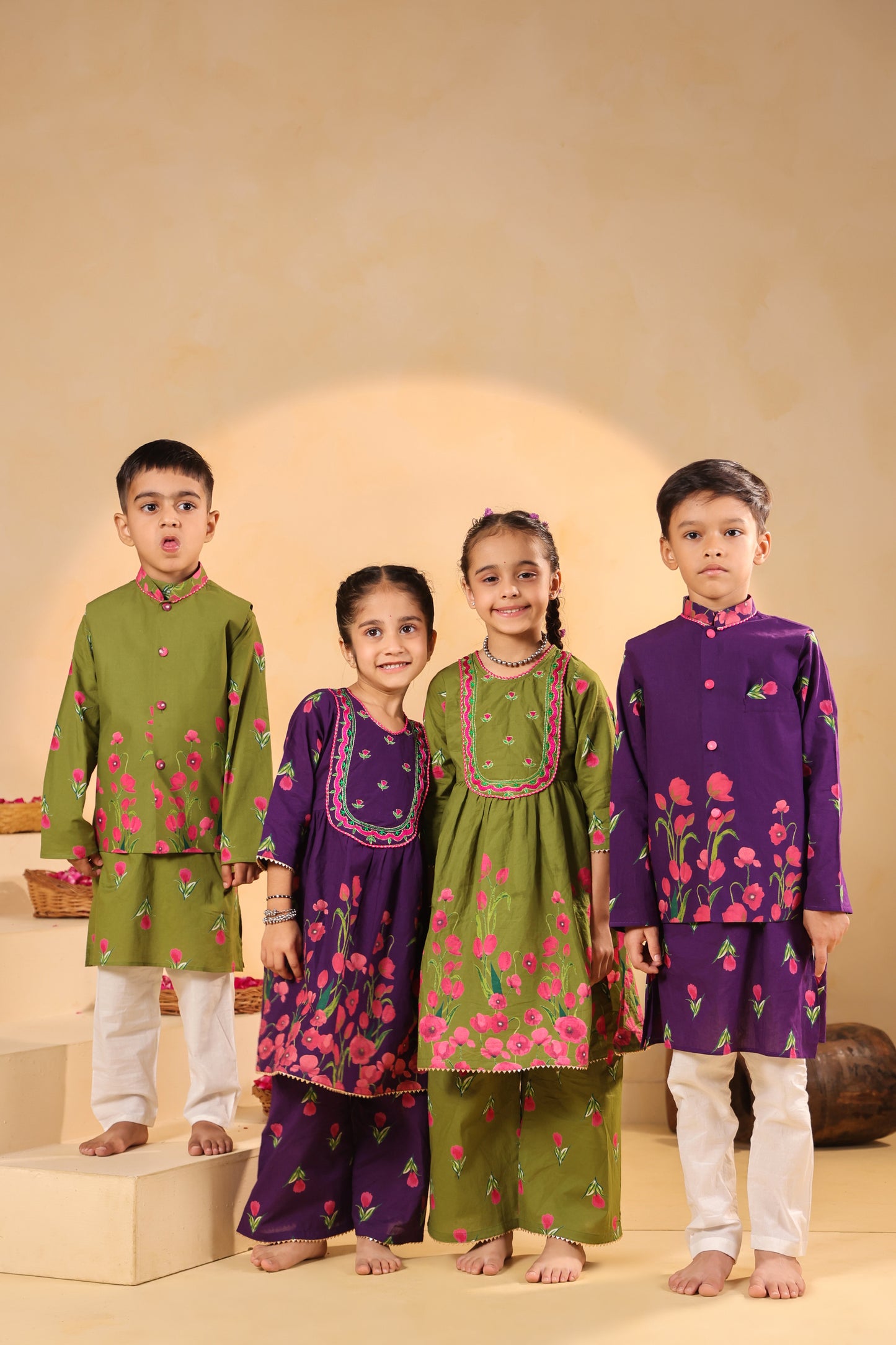 Boy Genda Phool Bundy Set -Mehandi Green