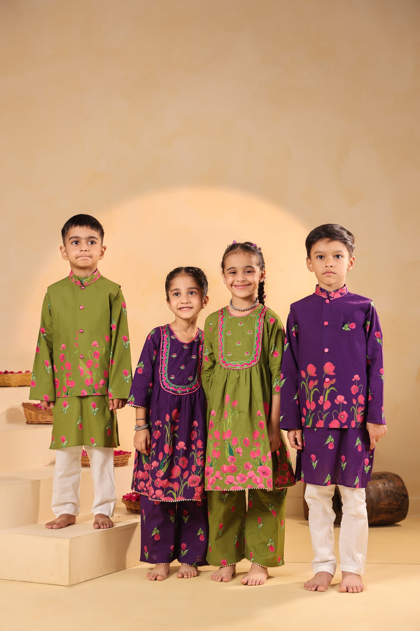 Boy Genda Phool Bundy Set -Purple
