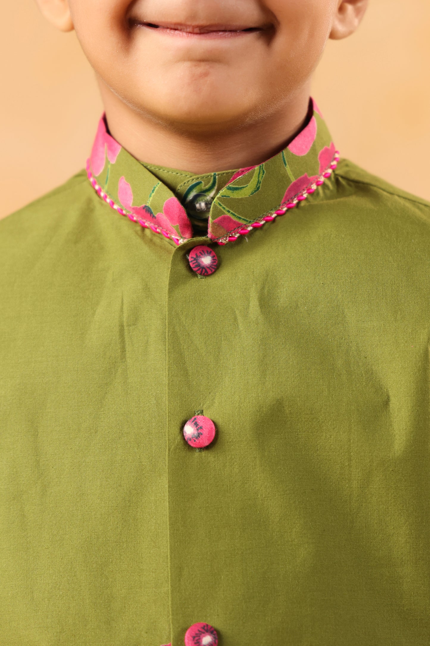 Boy Genda Phool Bundy Set -Mehandi Green
