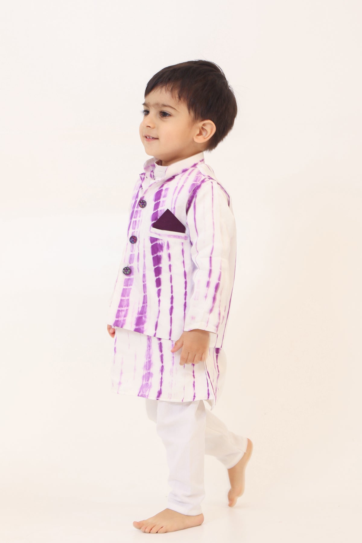 Boy 3Pc Tie n Dye Bundy Set-Purple