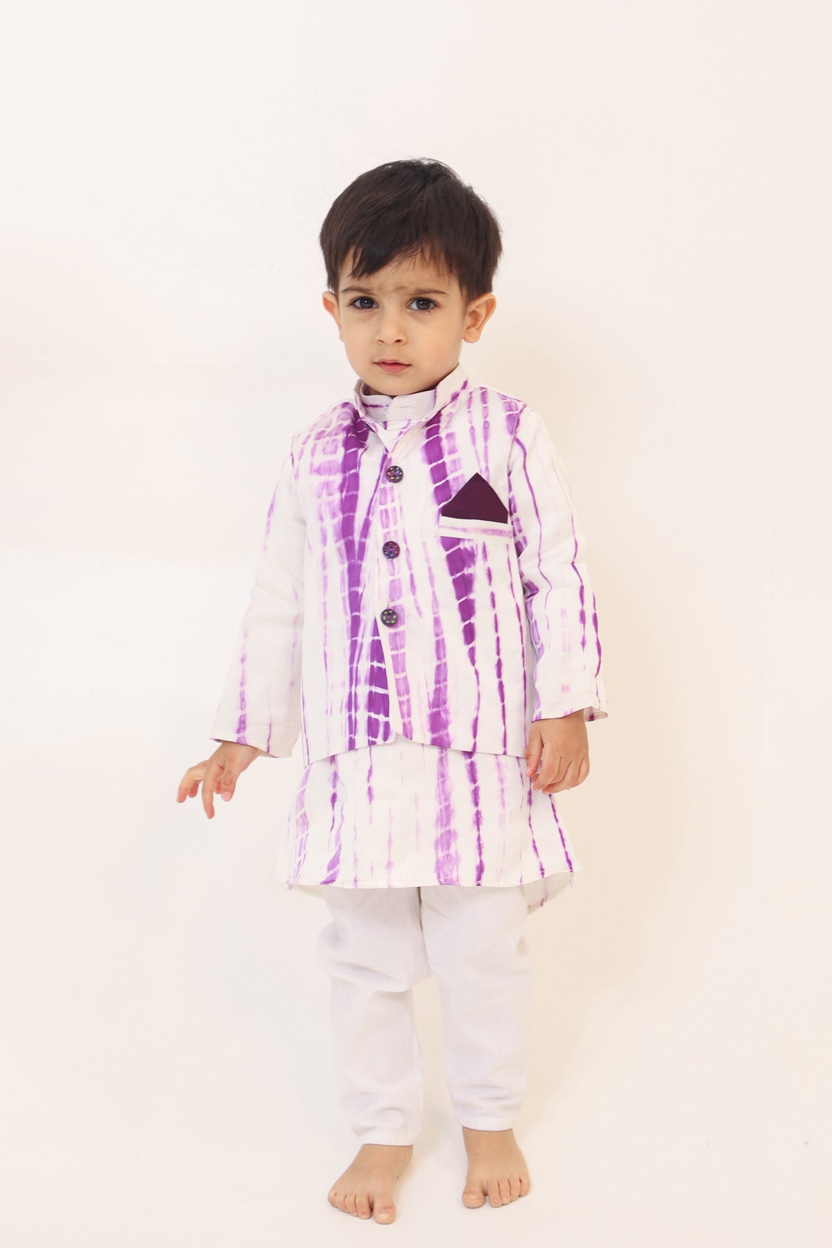 Boy 3Pc Tie n Dye Bundy Set-Purple