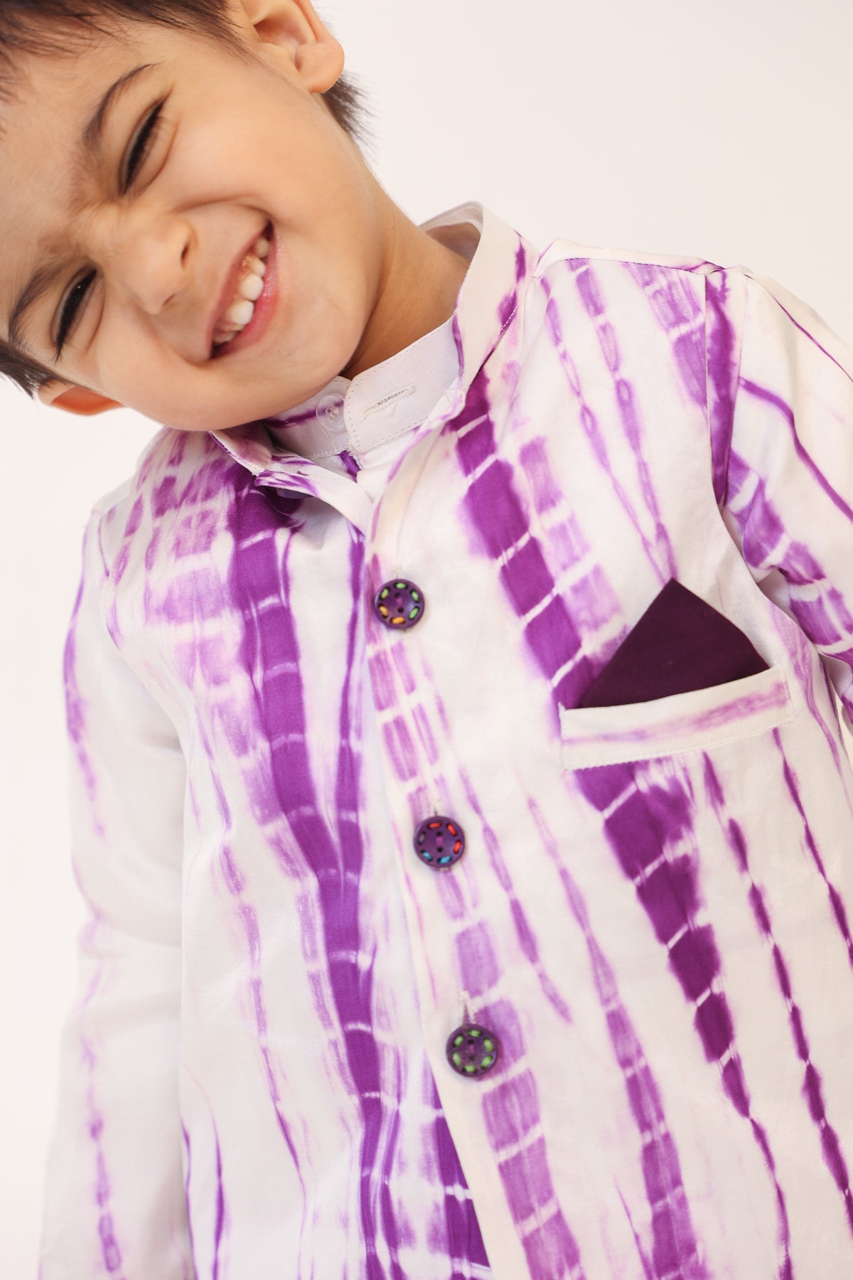 Boy 3Pc Tie n Dye Bundy Set-Purple