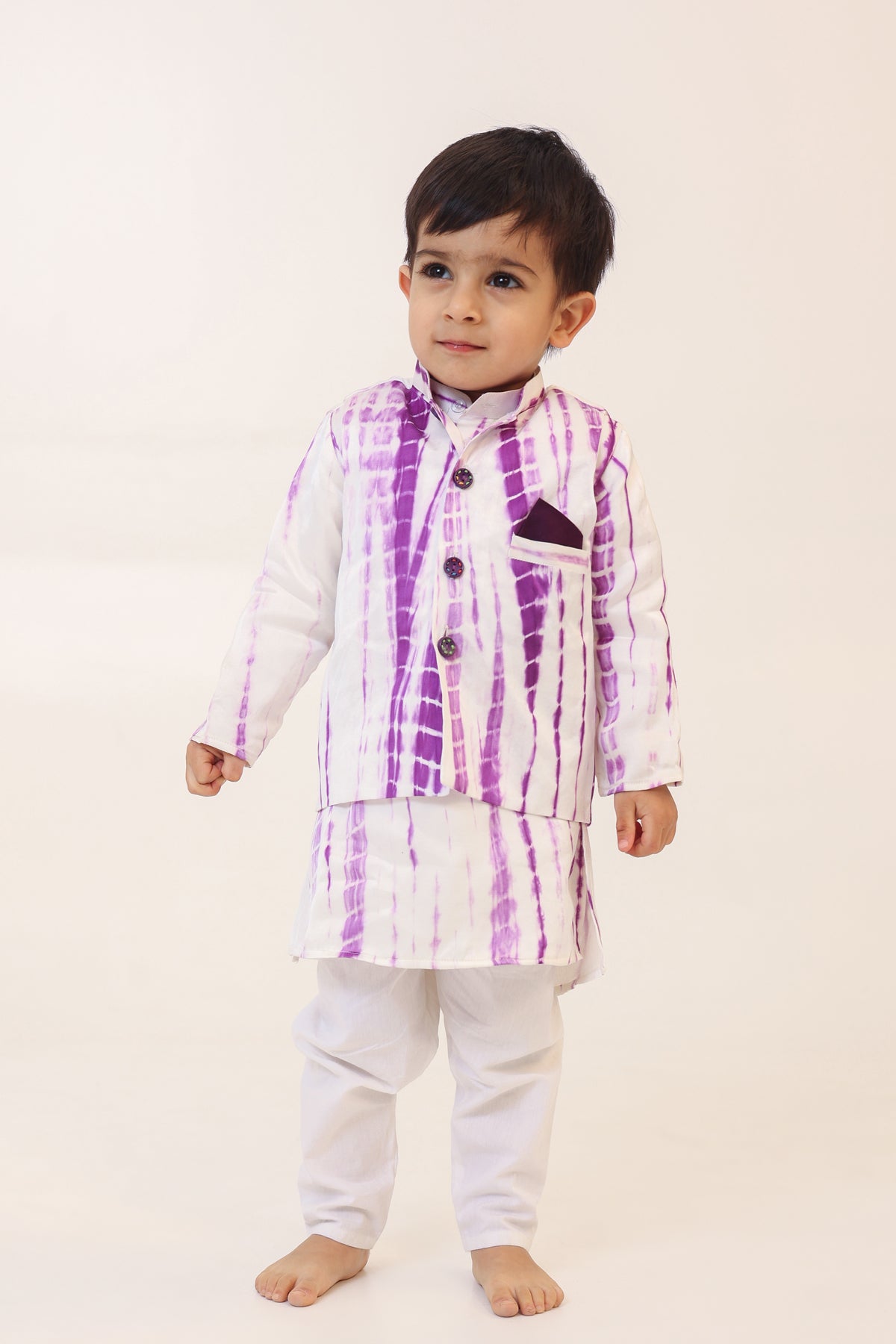 Boy 3Pc Tie n Dye Bundy Set-Purple