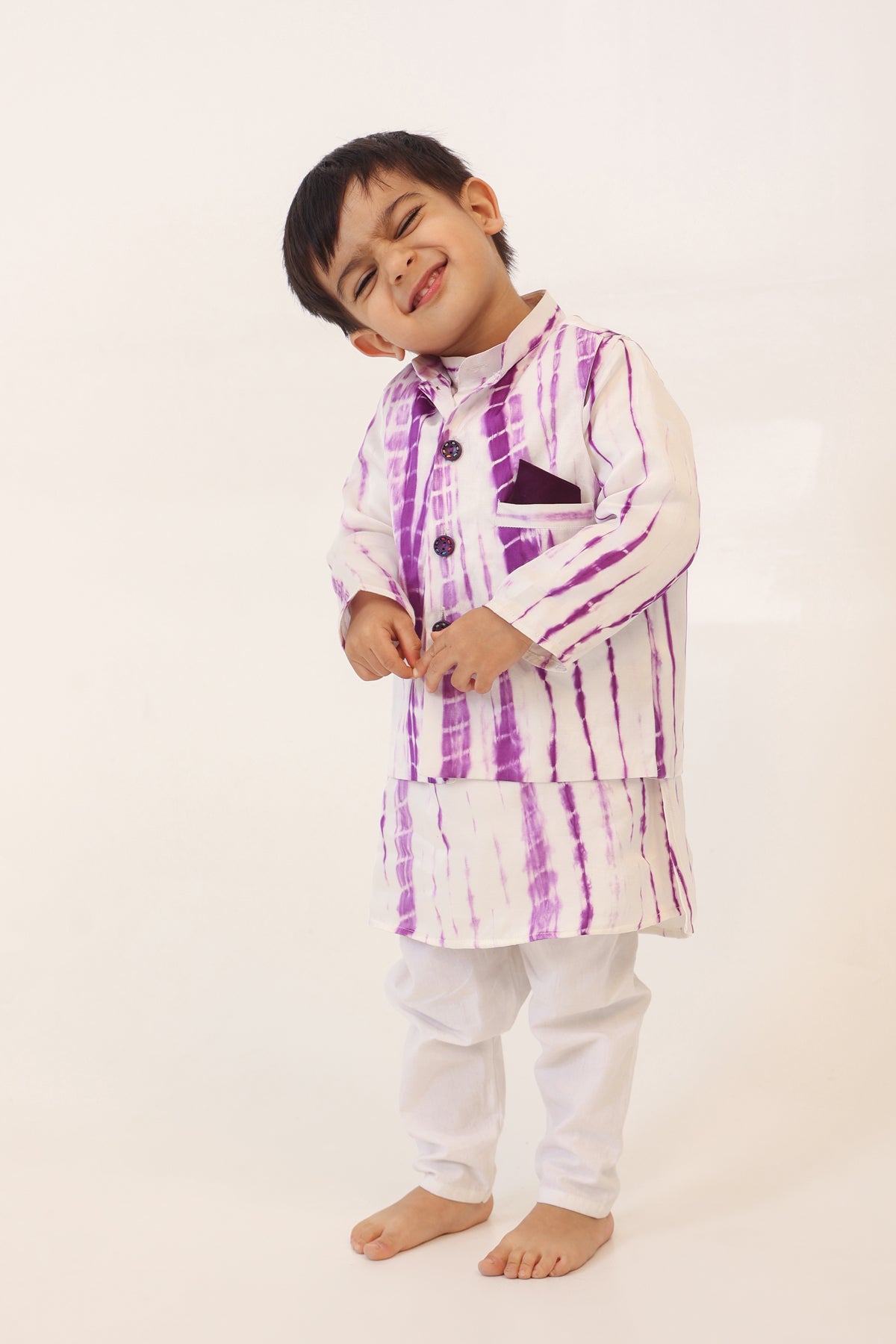 Boy 3Pc Tie n Dye Bundy Set-Purple
