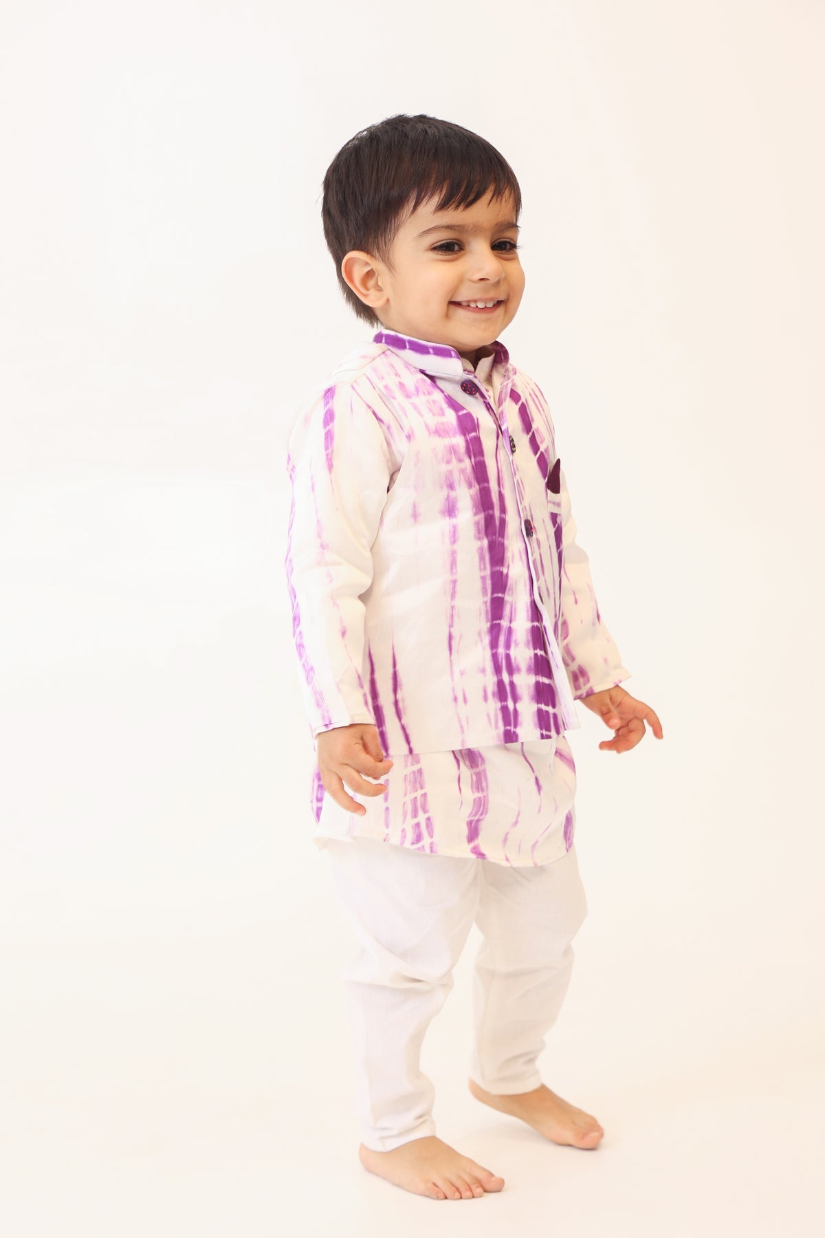 Boy 3Pc Tie n Dye Bundy Set-Purple