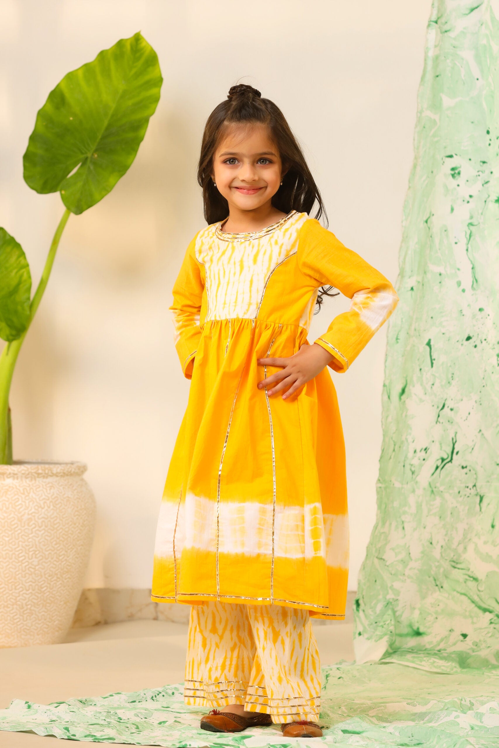 Girl 3 Pc Sharara Set-Purple