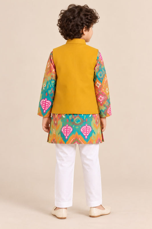 Boy Mithas 3Pc Bundy Set-Mustard Yellow