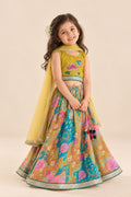 Girl Mithaas Skirt Top Set - Mustard Yellow