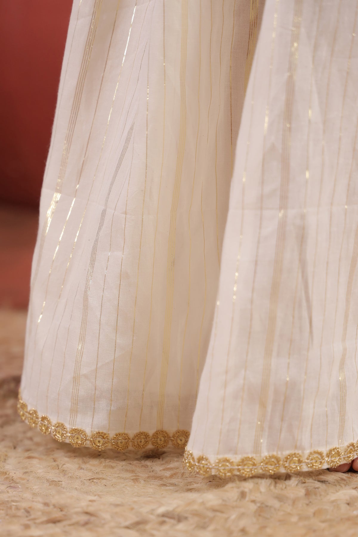 Girl Rani Embroidered Skirt Top Set -White