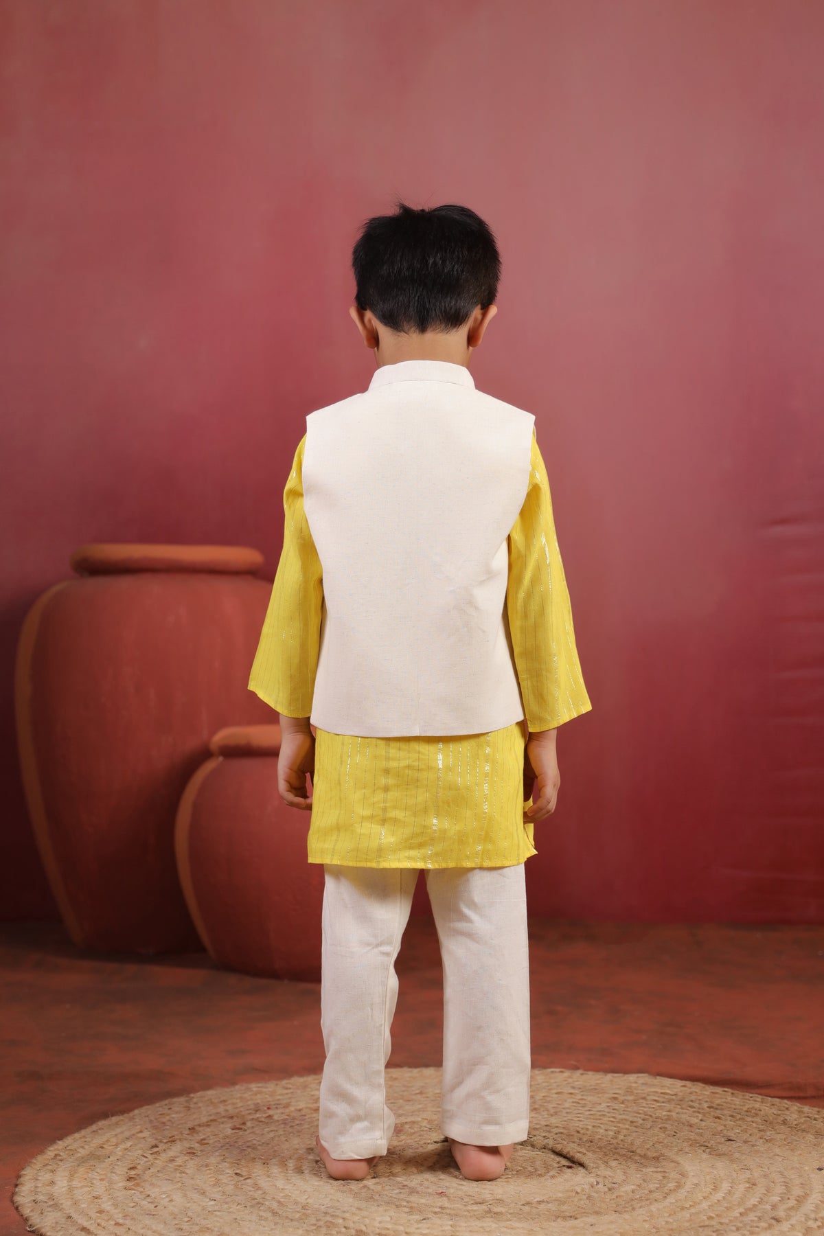 Boy Sanskriti Mirror Bundy Set - Yellow