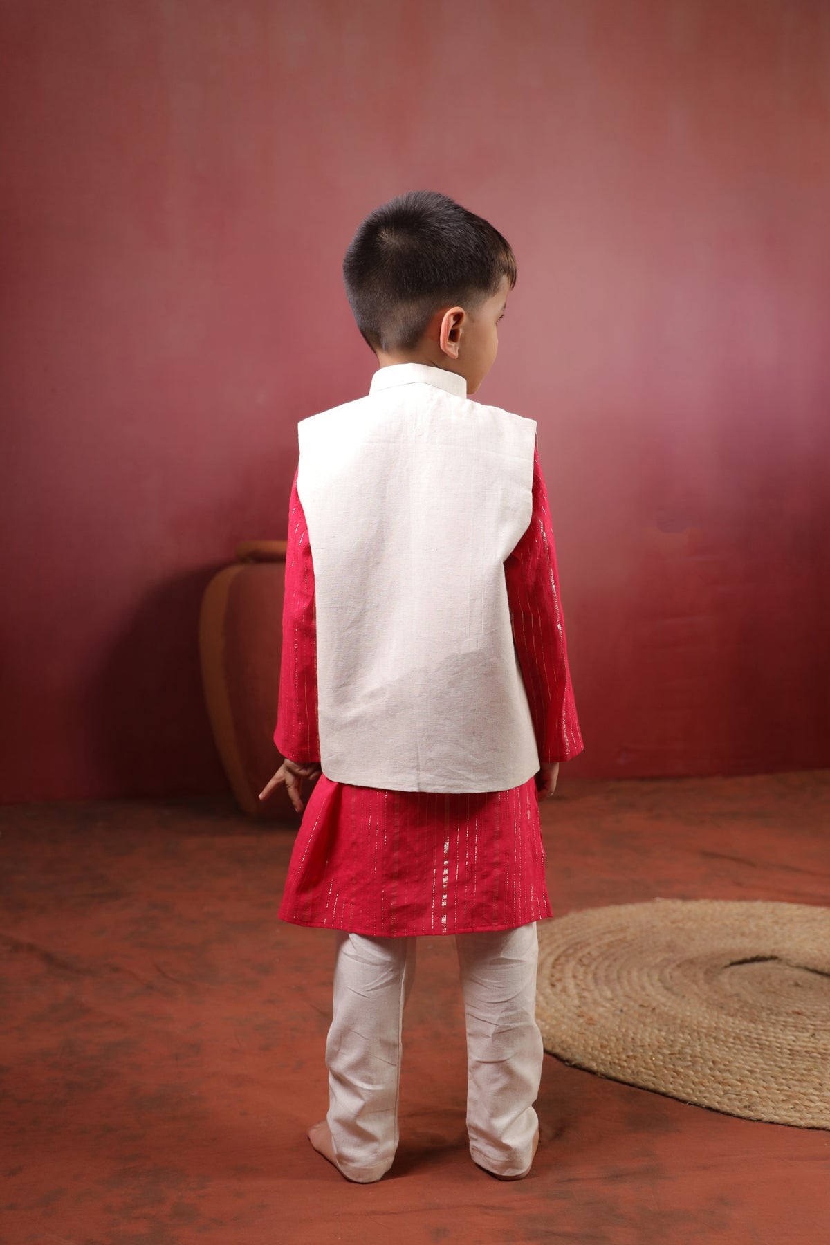 Boy Sanskriti Mirror Bundy Set - Magenta