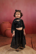 Girl Rani Embroidered Skirt Top Set - Black
