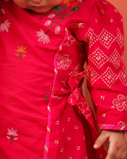 Radha Rani Kurta Sharara Set-Rani Pink