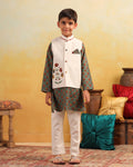 Boy Dhola Maru Embroidery Bundy Set - Beige