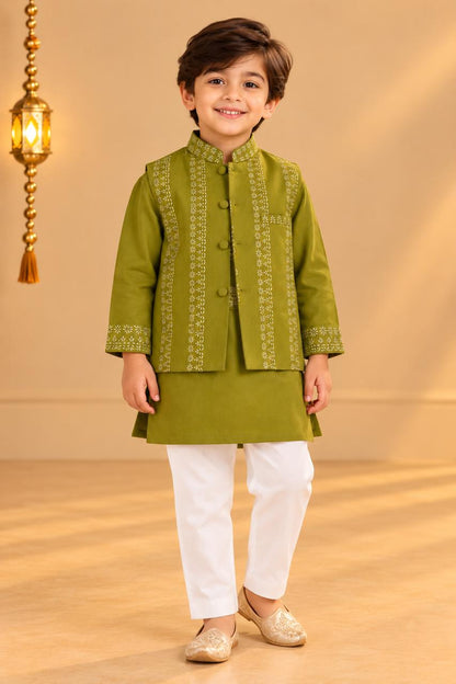 Boy Sitaara 3Pc Bundy Set-Sap Green