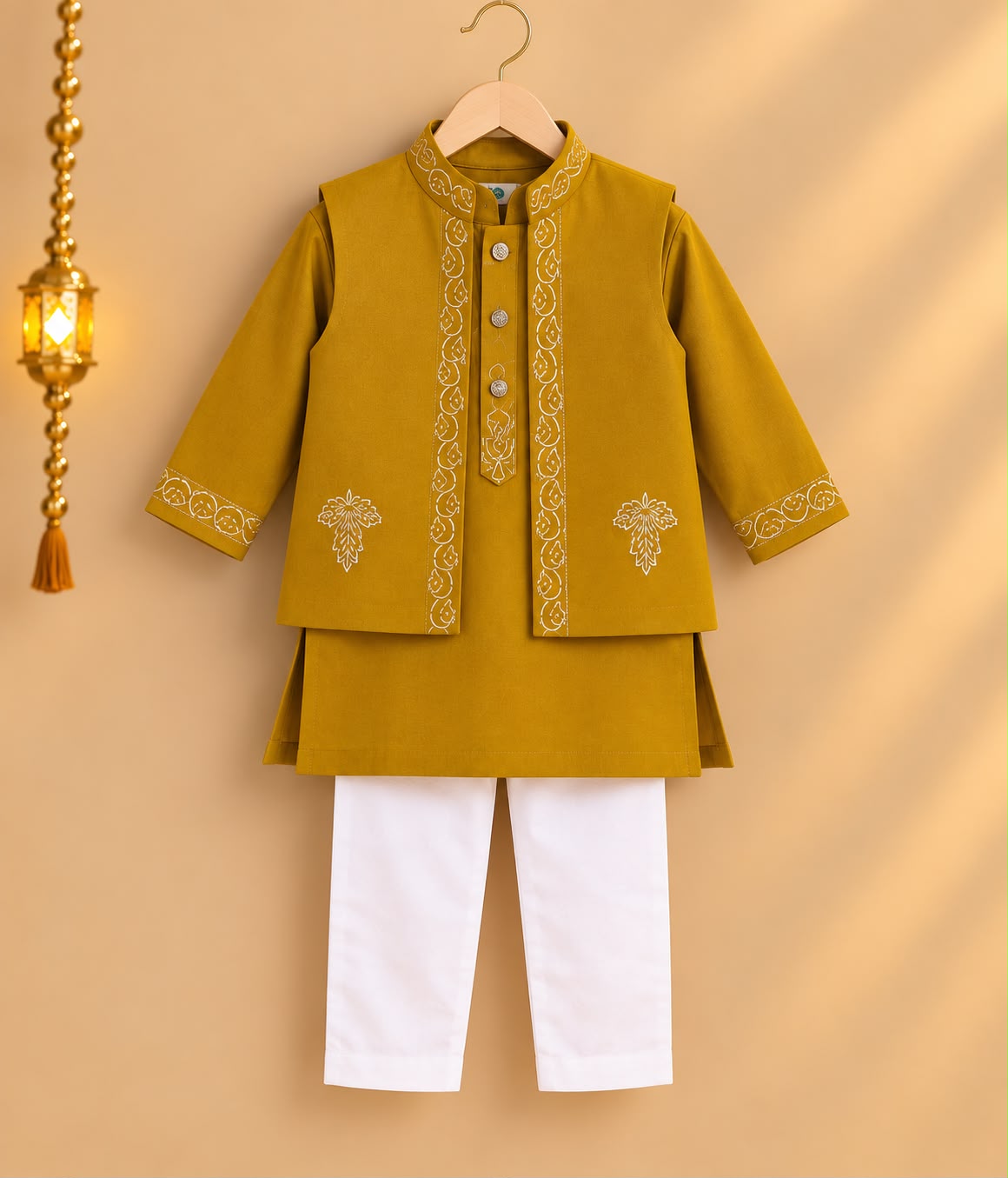 Boy Sitaara 3Pc Bundy Set-Mustard Yellow