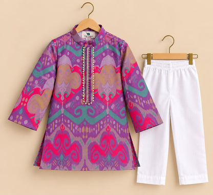 Boy Mithaas Kurta Set - Purple