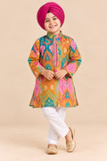 Boy Mithaas Kurta Set - Mustard