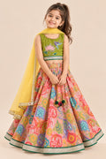 Girl Mithaas Skirt Top Set - Peach
