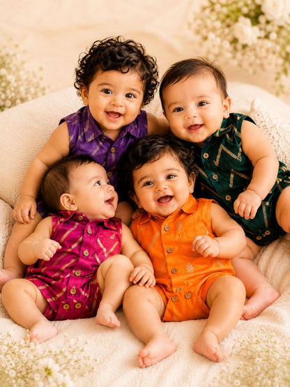 Baby Rajkumar Romper - Purple