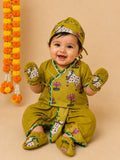 Baby Pichwai Jamna Set -Mustard yellow