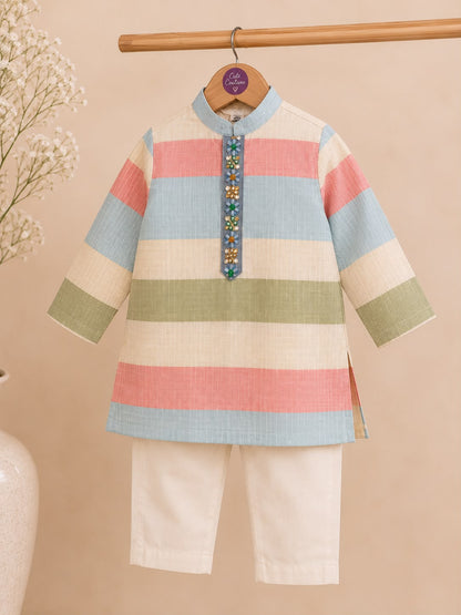 Boy Gulbahar Kurta Set - Green
