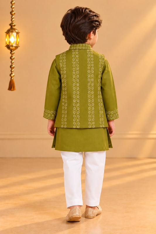 Boy Sitaara 3Pc Bundy Set-Sap Green