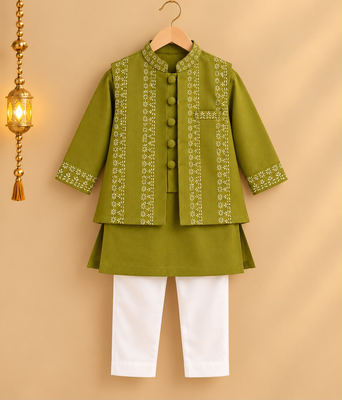 Boy Sitaara 3Pc Bundy Set-Sap Green