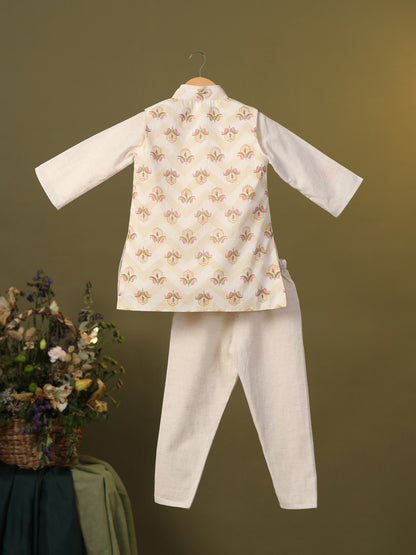 Boy 3 Pc Bundi Set - Beige