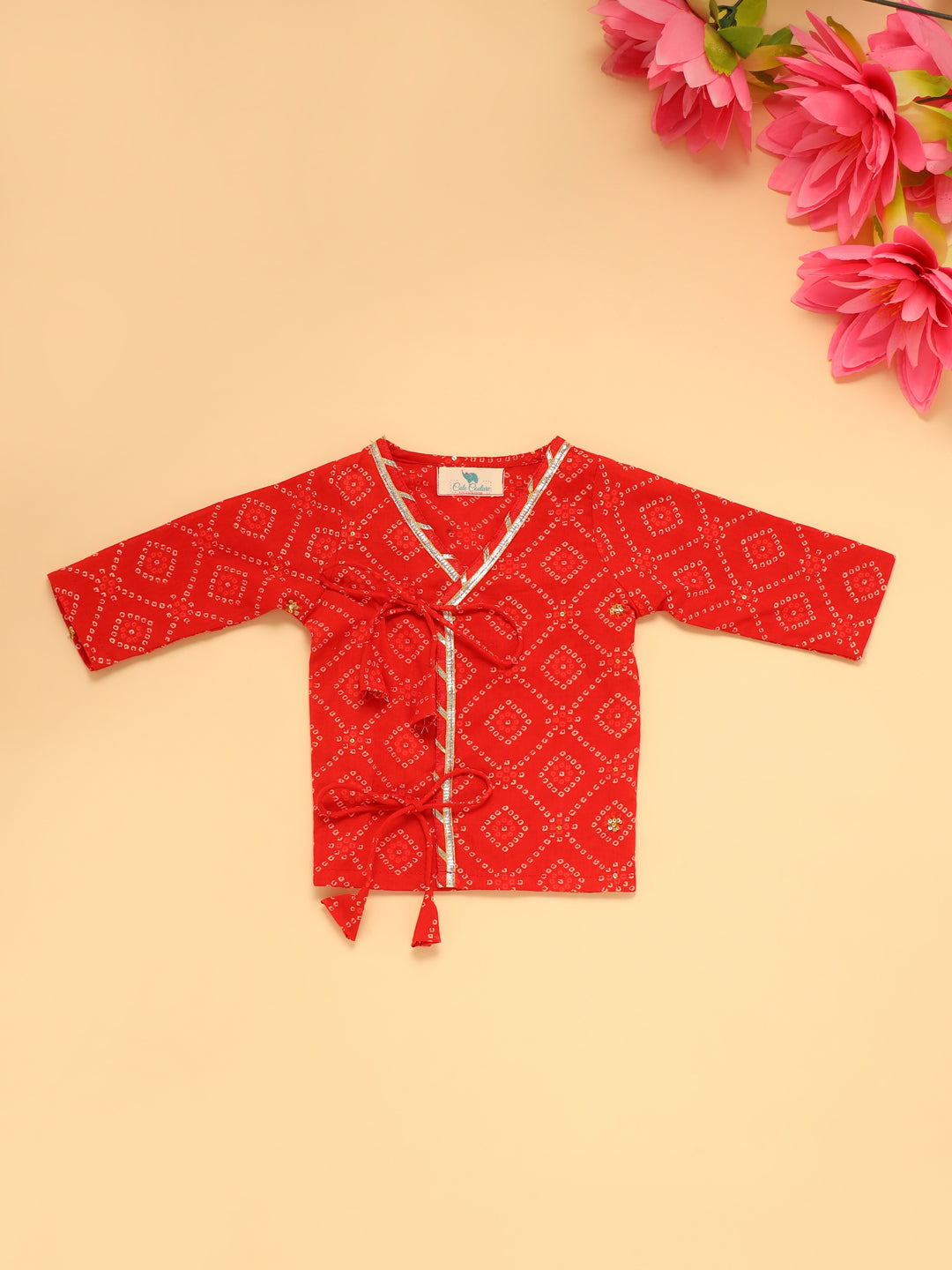 Baby Boy  Bhandej Jamna Set - Red