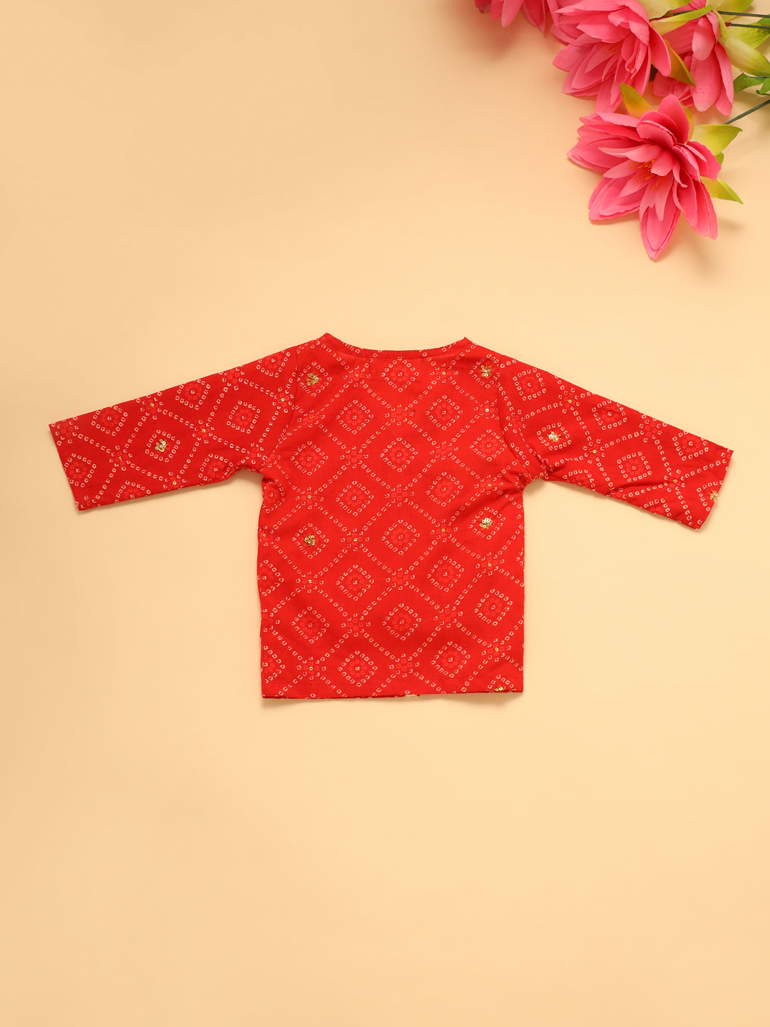 Baby Boy  Bhandej Jamna Set - Red