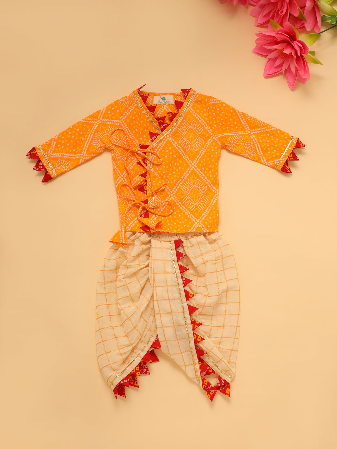 Baby Boy Bhandej Jamna Set - Yellow