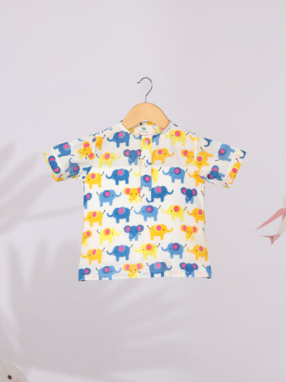 Elephant Print Multi Coloured Nightwear