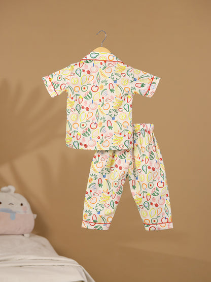 Multi Fruits Print Nightwear