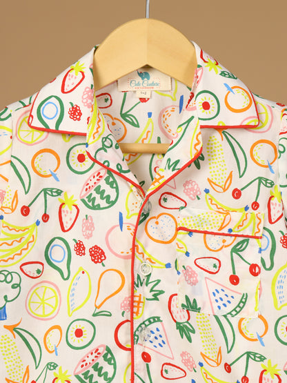 Multi Fruits Print Nightwear