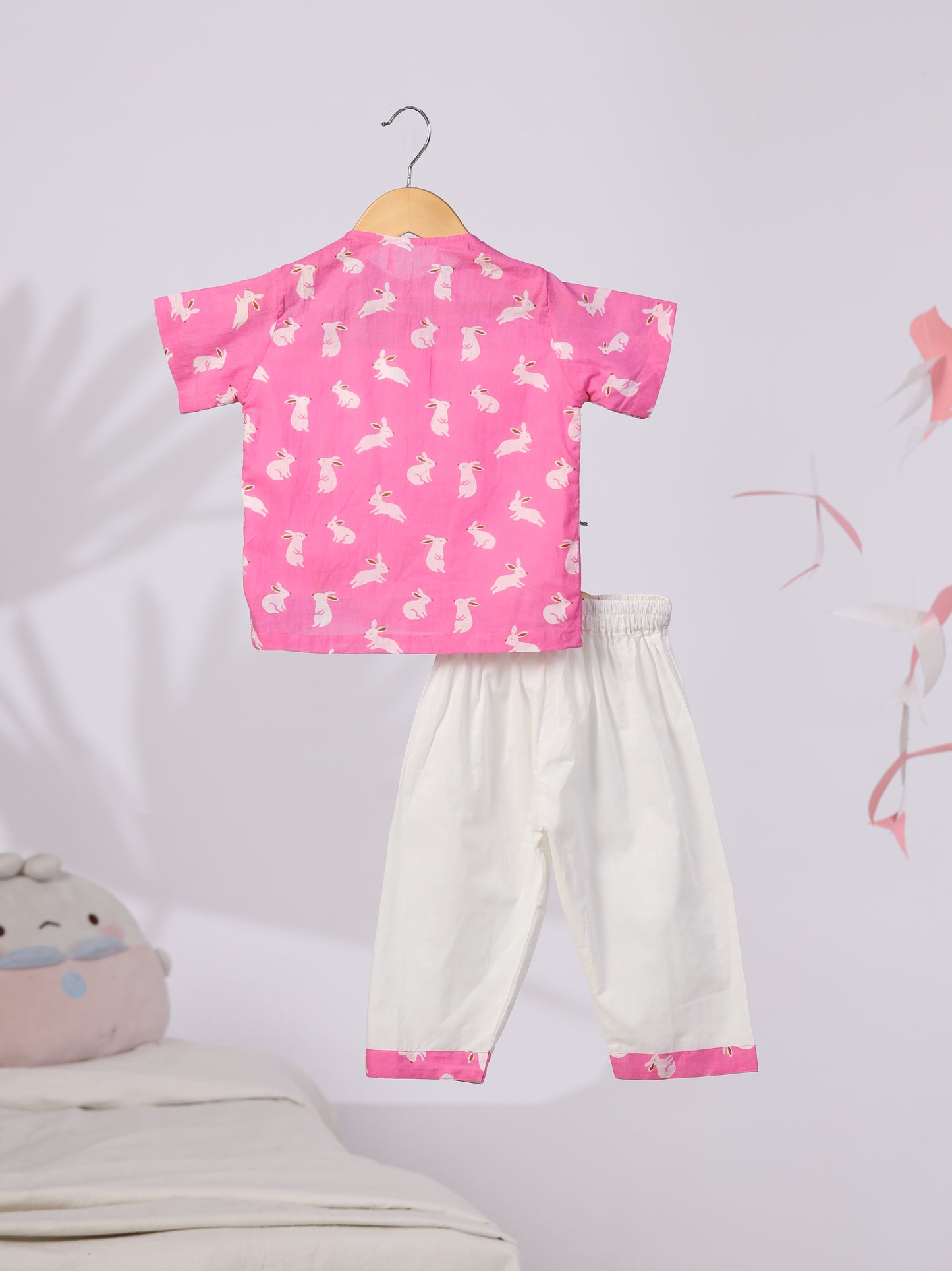 Pink Rabbit Print Nightwear