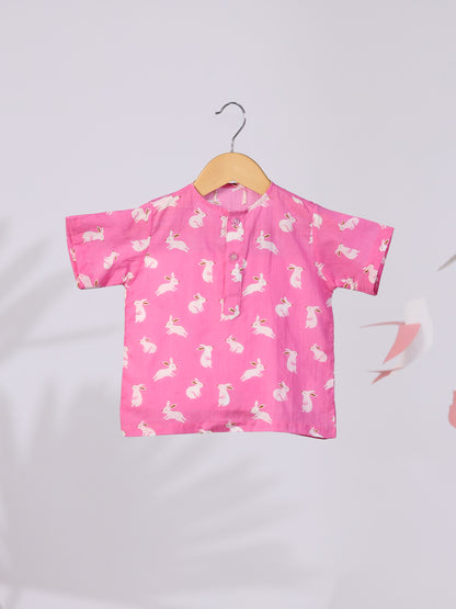 Pink Rabbit Print Nightwear