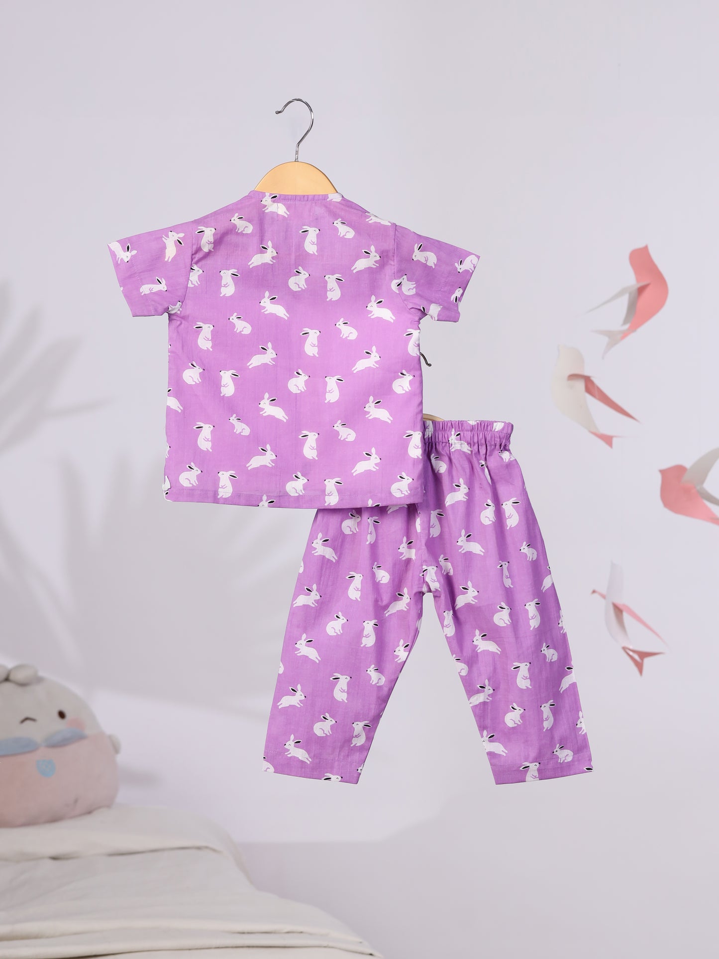 Lilac Rabbit Print Nightwear