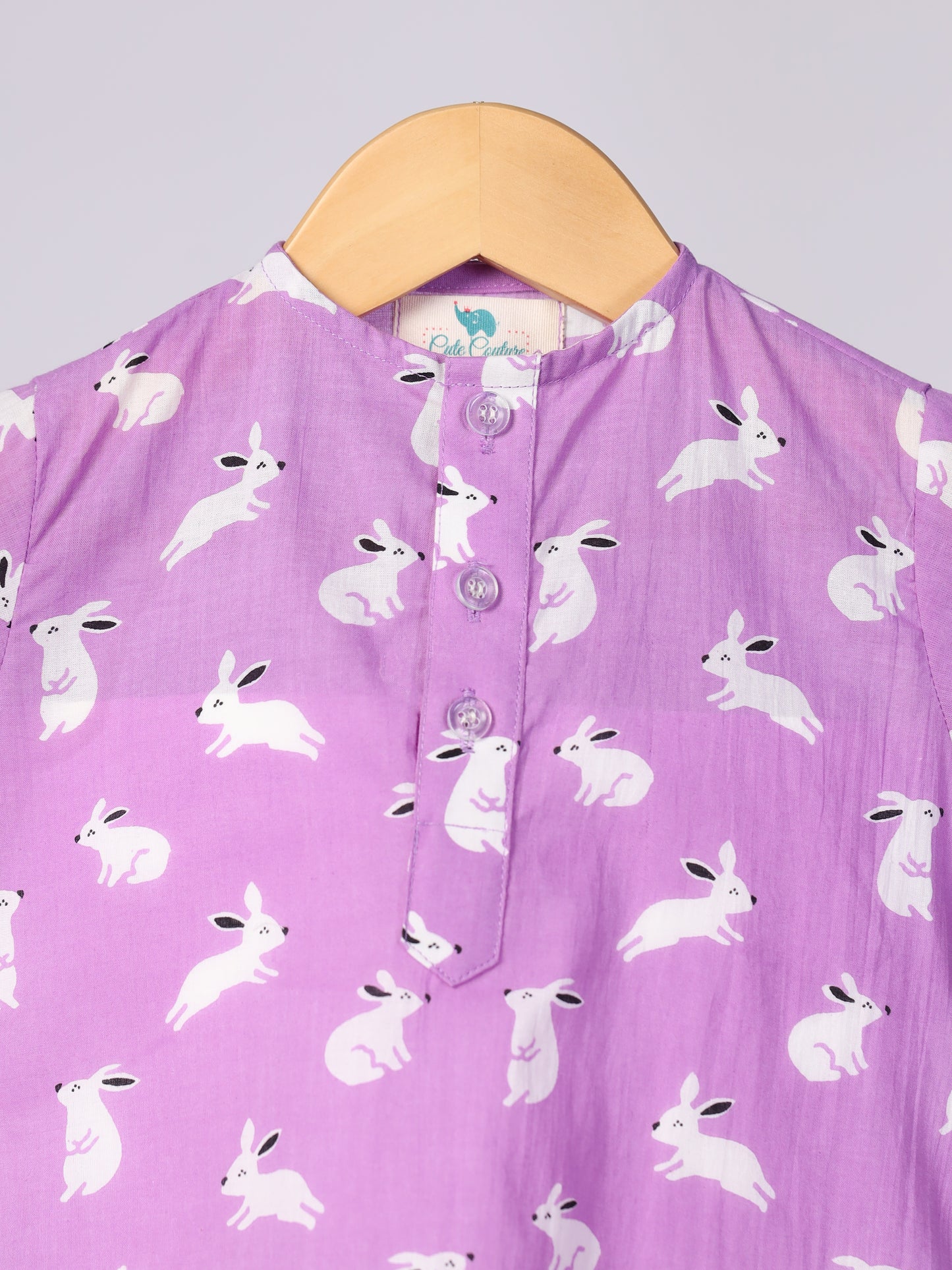 Lilac Rabbit Print Nightwear